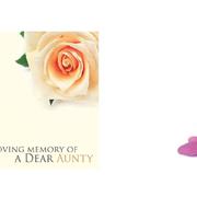 Small Worded Female Relative Funeral Cards