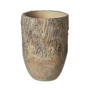 Carved Yew Vase 22cm