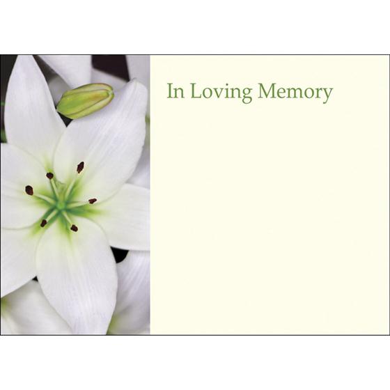 In Loving Memory Large Message Card Oasis Item Code 60 00100