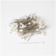Hovesty 200pcs Corsage Pins, Teardrop Pearl Sewing Pins, Long 2Inch Straight Sewing Wedding Bouquet Pins For Wedding, Jewelry, Flower DIY Decoration