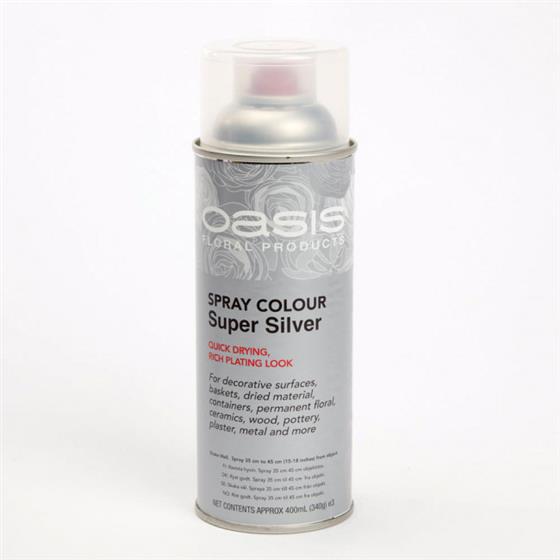 Super Silver Floral Spray Paint Colour Oasis item code 3005344
