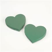 Oasis Ideal Floral Foam Solid Heart 18cm Pack of 2