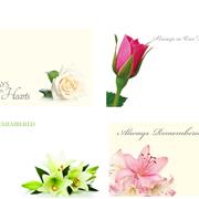 Small Worded Funeral Cards