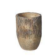 Carved Yew Vase 18cm