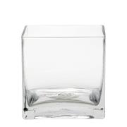 Glass Cube Vase 12cm