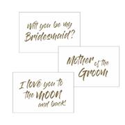 Folding Gold Script Message Cards