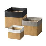 Square Folded Lined Kraft Pot Medium