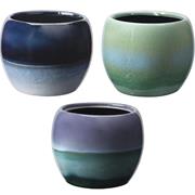 Coloured Ceramic Pot 15cm