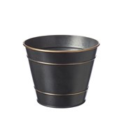 Noble Tinware Black and Gold Medium Pot