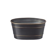 Noble Tinware Black and Gold Medium Trough