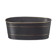 Noble Tinware Black and Gold Large Trough